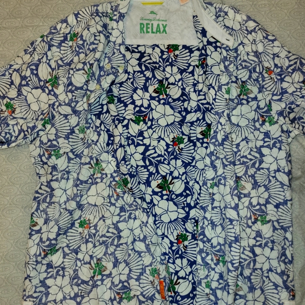 XXL Tommy Bahama short-sleeved linen